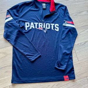 New England Patriots Navy Long Sleeve quarter zip Pullover